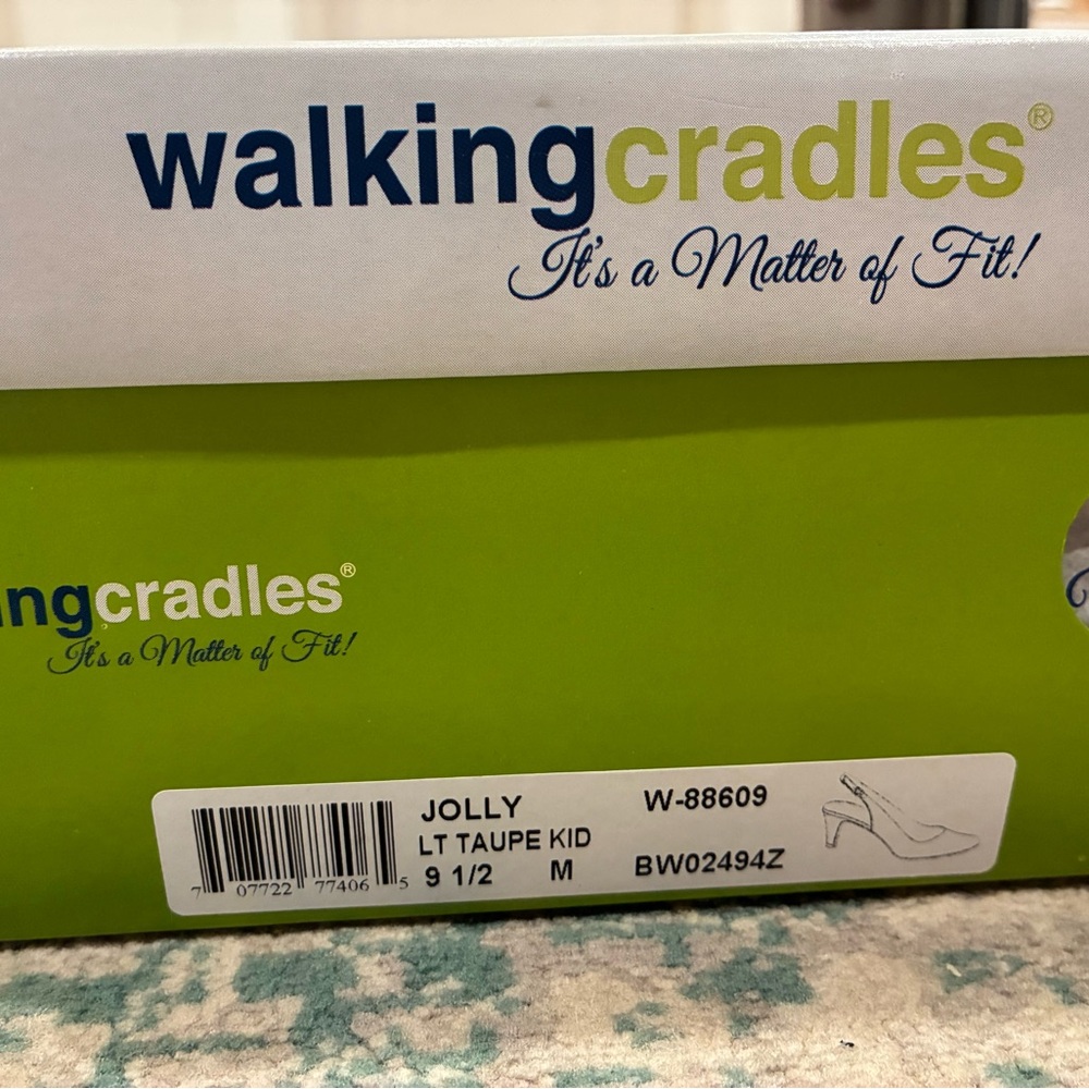 Walking Cradles “Jolly” Slingback Mules in Light Taupe Suede Leather,NWT - Picture 5 of 5